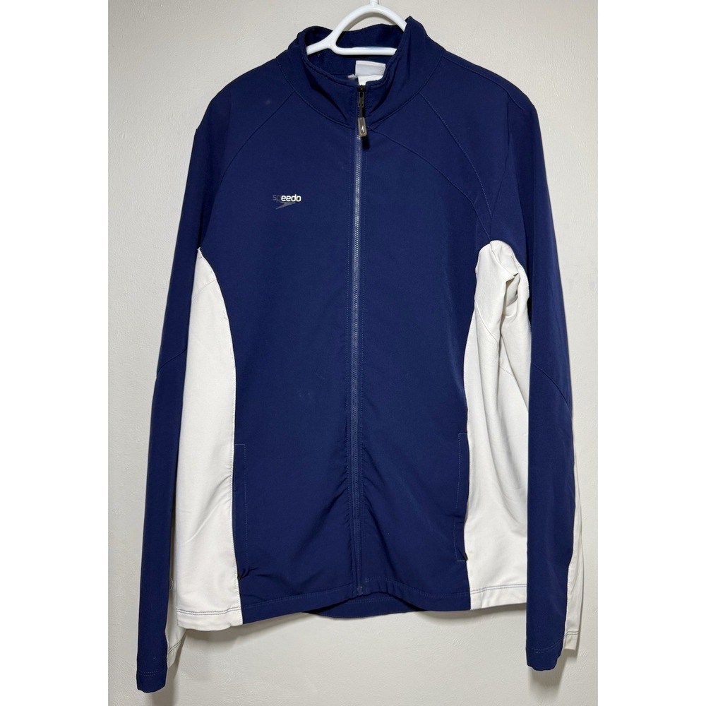Speedo Boom Force Warm Up Jacket Men's L Work Out Running Windbreaker Gym Coat